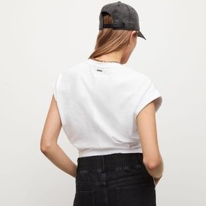 NWOT All Saints Tee with Ruched Drawstring Details - Small